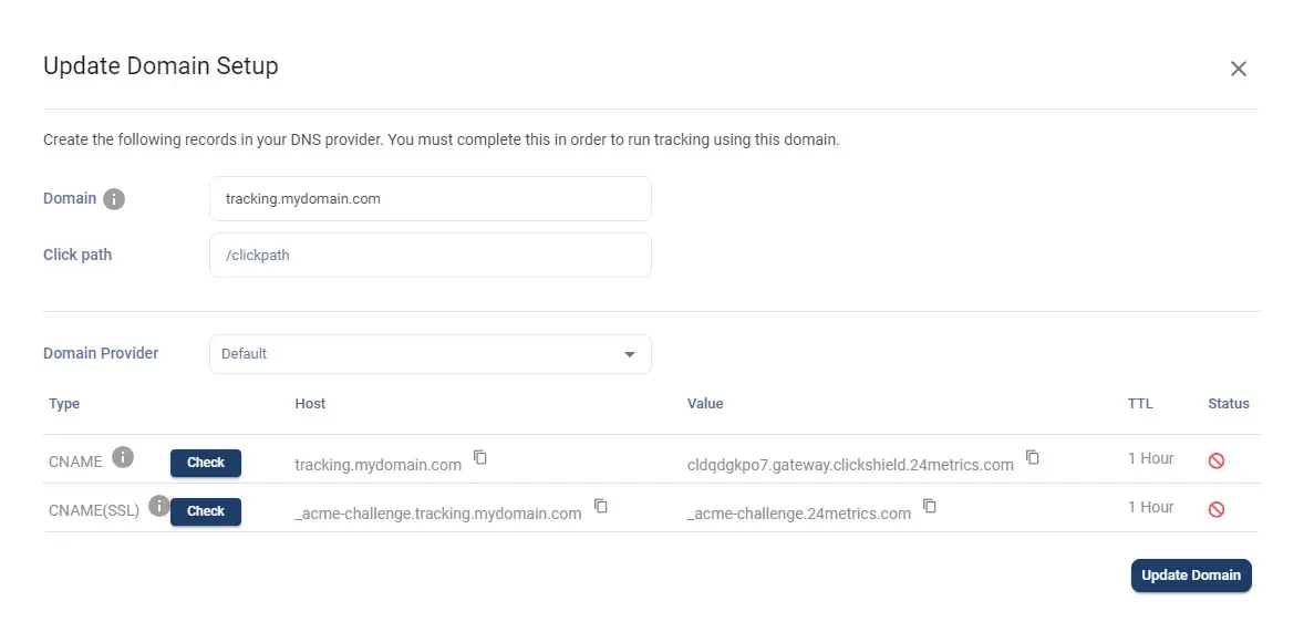 dns records setup