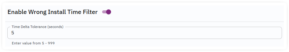 wrong install time
