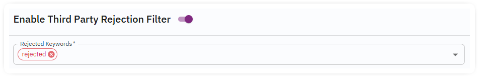 advertiser rejection filter