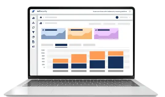 illlustration laptop with charts