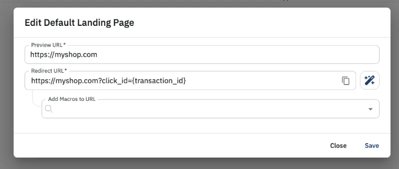 Redirect URL Tracking Platform Screenshot